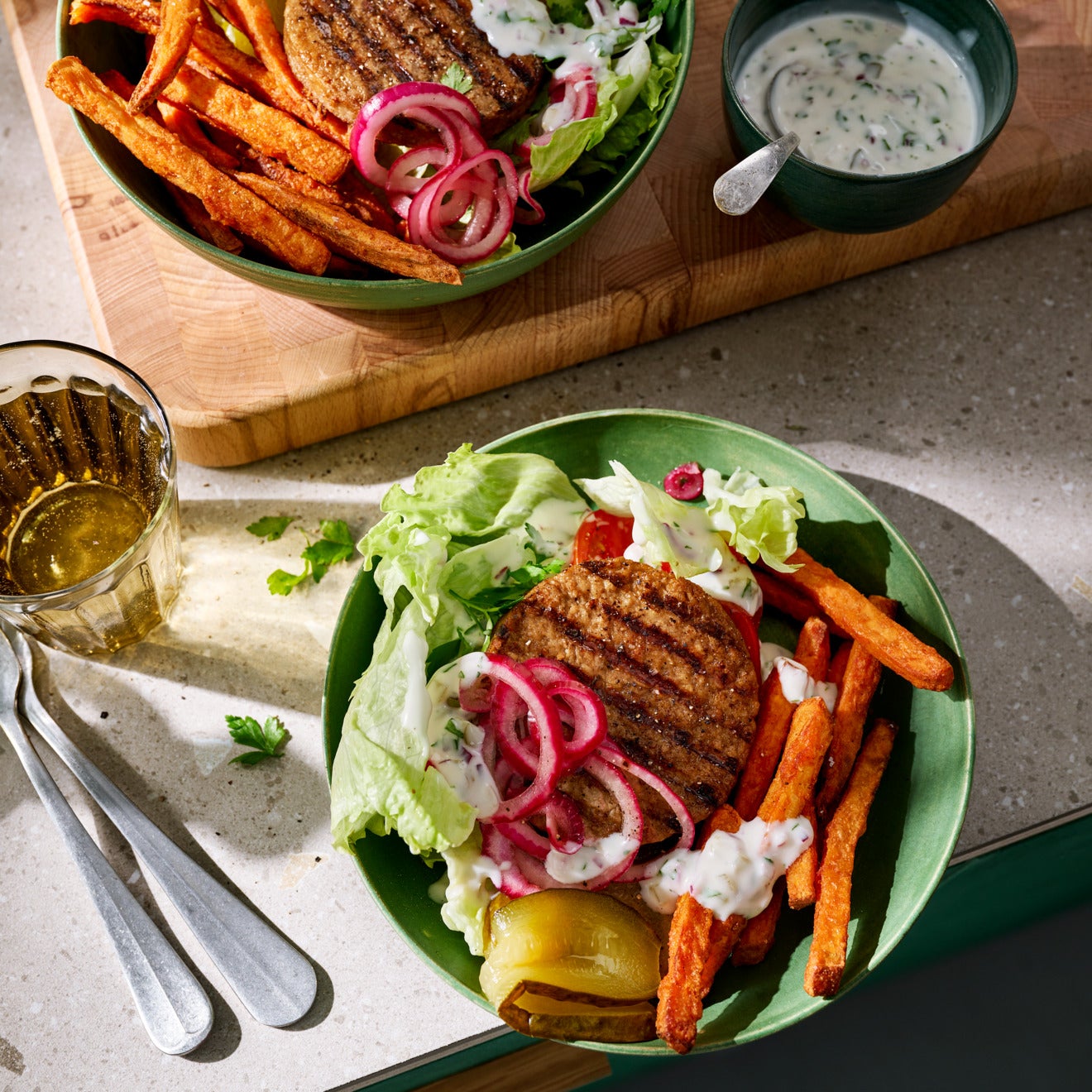 Quick Vegan Burger Bowl