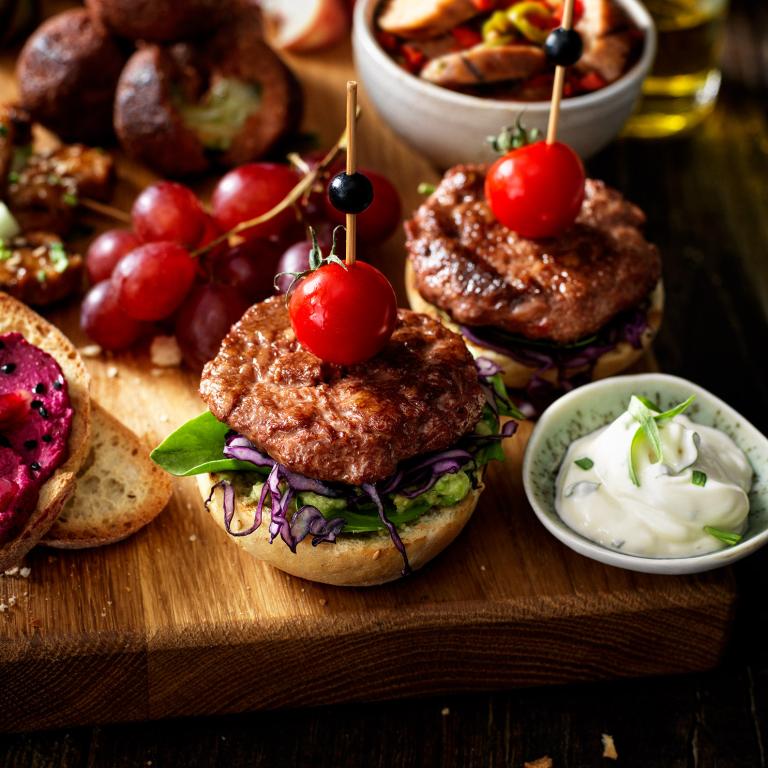 Lovey Dovey Sliders with Sensational Burger Garden Gourmet Sensational Burger