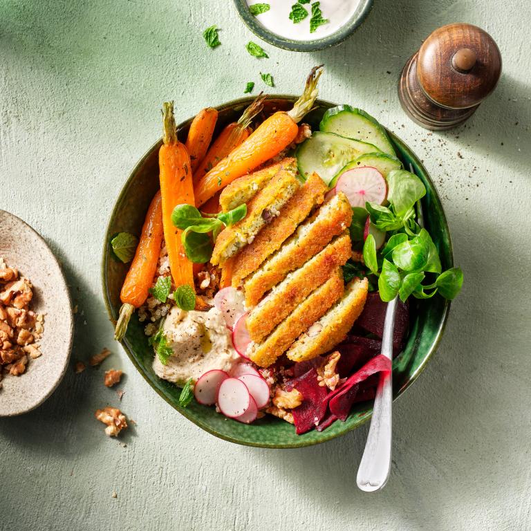 Crispy Cauliflower Schnitzel Bowl Crispy Cauliflower Schnitzel Bowl